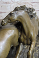 Bronze Marble Wild Horse Galloping Mustang Hot Cast