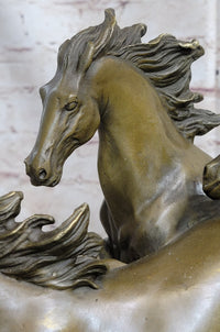 Bronze Marble Wild Horse Galloping Mustang Hot Cast