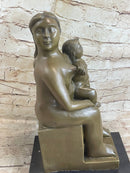 Fernando Botero Mother and Child Bronze Sculpture