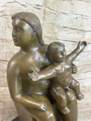 Fernando Botero Mother and Child Bronze Sculpture