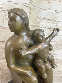 Fernando Botero Mother and Child Bronze Sculpture