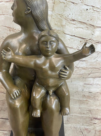 Fernando Botero Mother and Child Bronze Sculpture