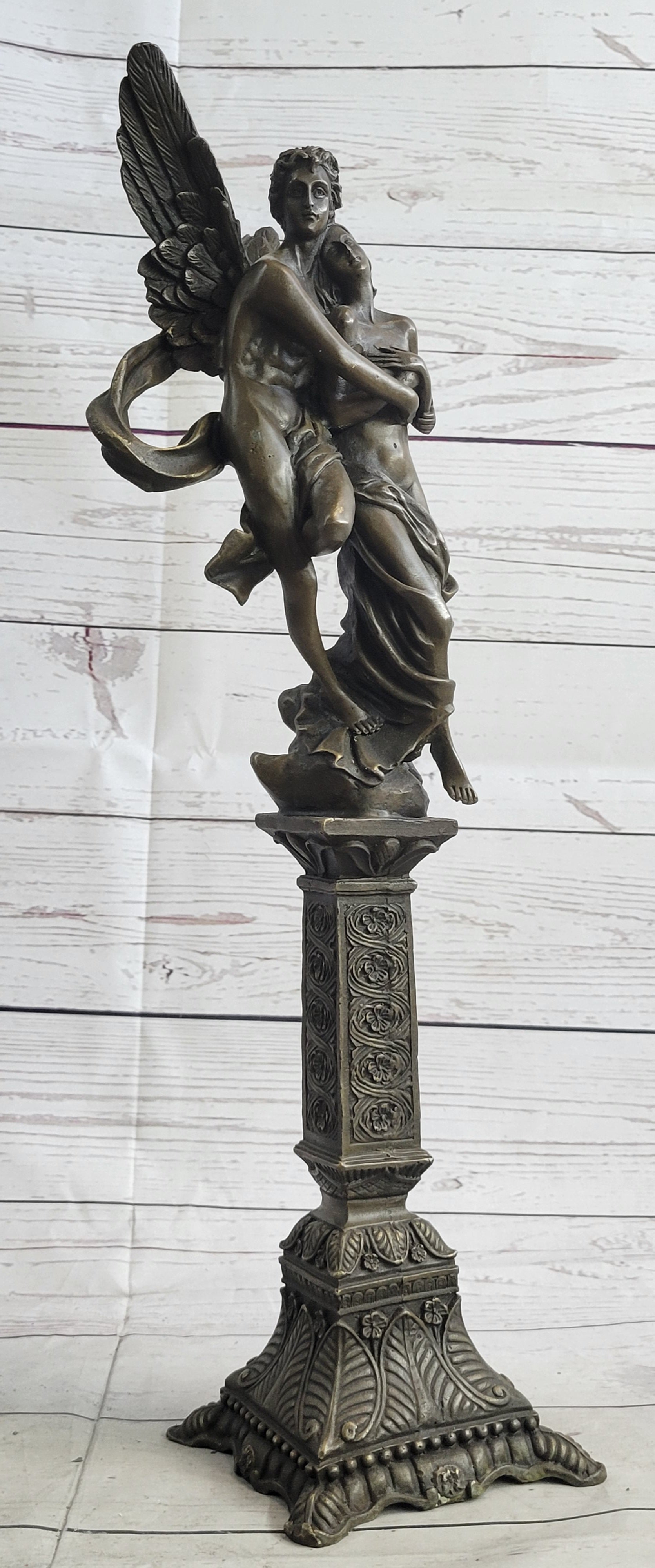 Bronze Sculpture Eros & Psyche Art Nouveau Romance