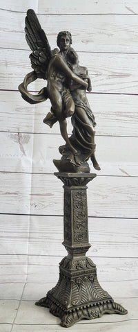 Bronze Sculpture Eros & Psyche Art Nouveau Romance