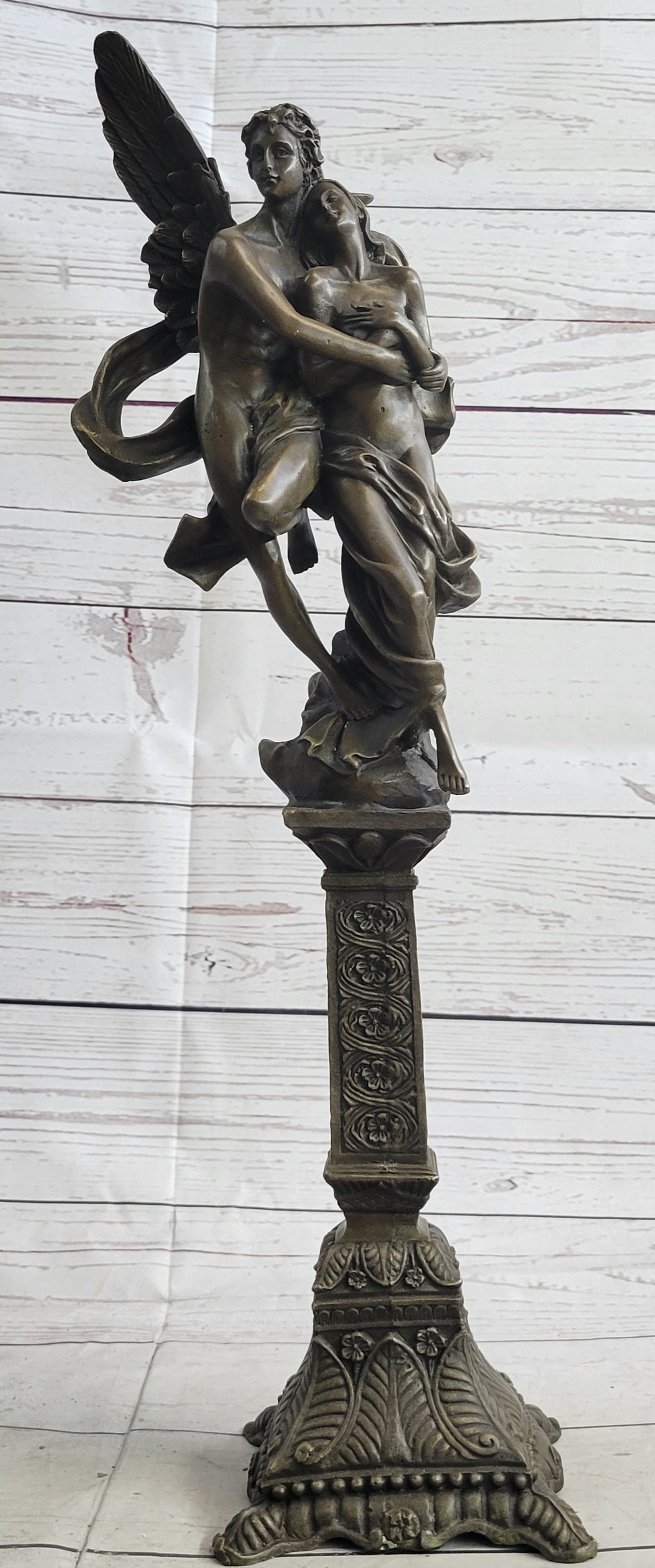 Bronze Sculpture Eros & Psyche Art Nouveau Romance