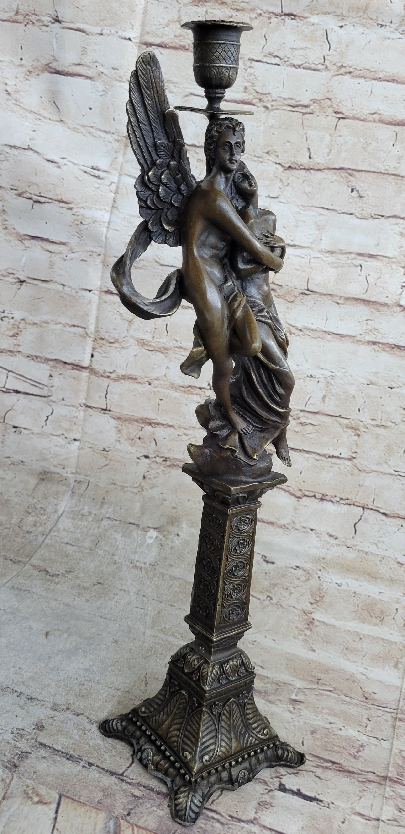 Bronze Marble Cupid Psyche Eros Aphrodite Venus Winged Lovers