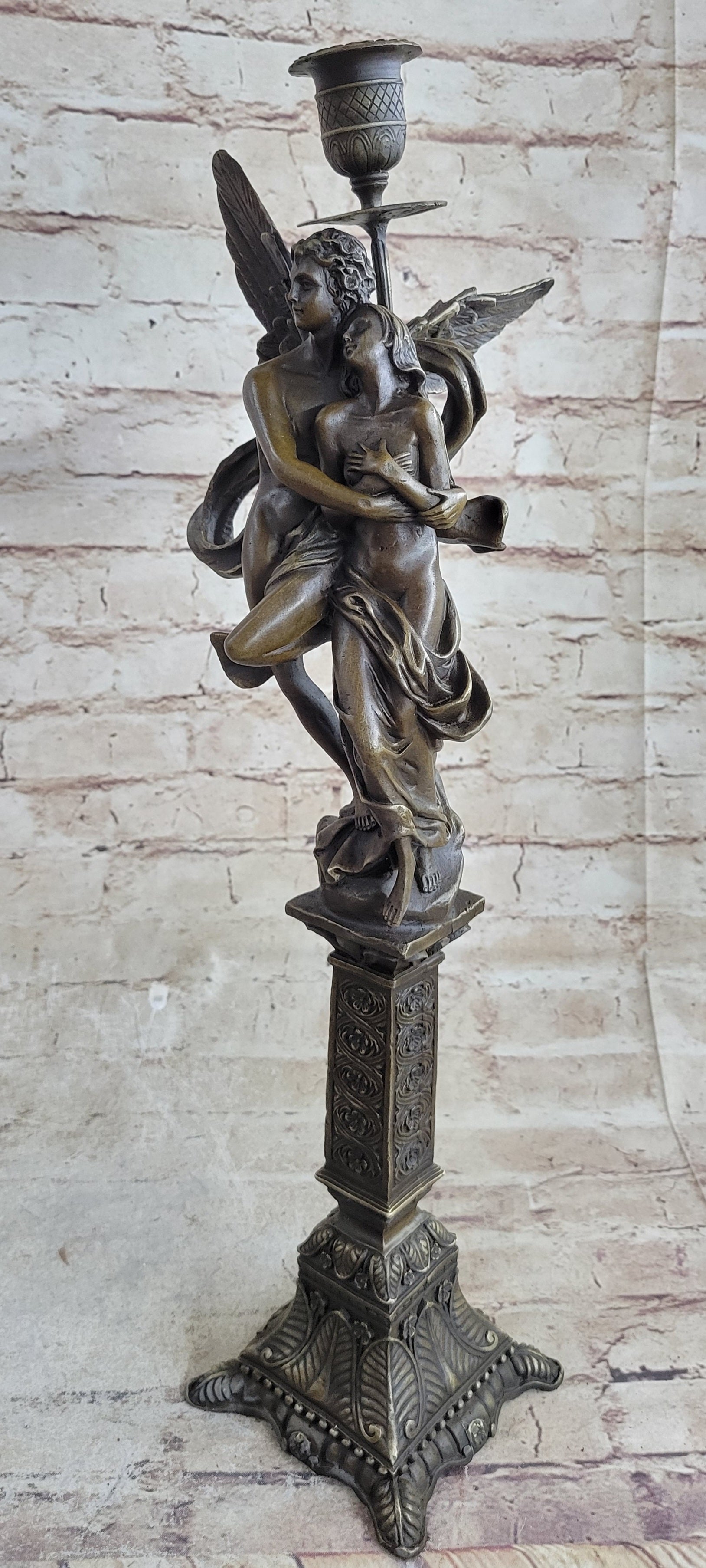 Bronze Marble Cupid Psyche Eros Aphrodite Venus Winged Lovers