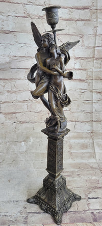 Bronze Marble Cupid Psyche Eros Aphrodite Venus Winged Lovers