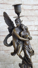 Bronze Marble Cupid Psyche Eros Aphrodite Venus Winged Lovers