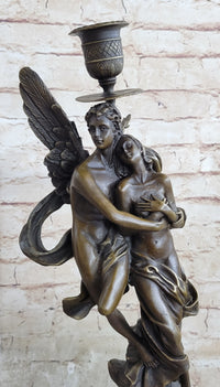 Bronze Marble Cupid Psyche Eros Aphrodite Venus Winged Lovers
