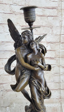 Bronze Marble Cupid Psyche Eros Aphrodite Venus Winged Lovers