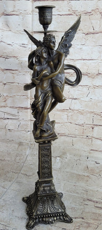 Solid Bronze Sculpture Angel 'Psyche and Eros' Cupid