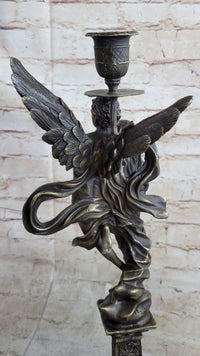 Solid Bronze Sculpture Angel 'Psyche and Eros' Cupid