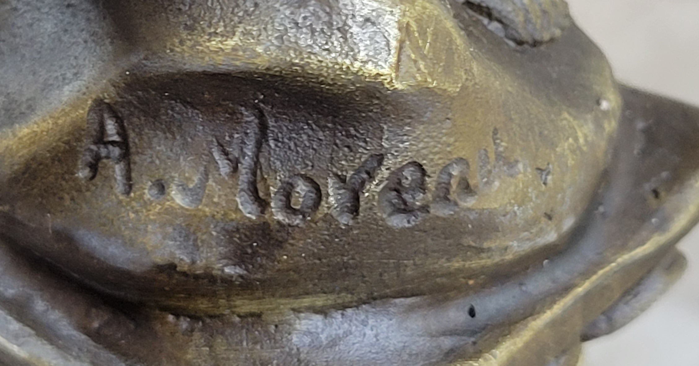 Solid Bronze Sculpture Angel 'Psyche and Eros' Cupid