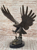 Bronze Metal Eagle Sculpture 26" x 31"