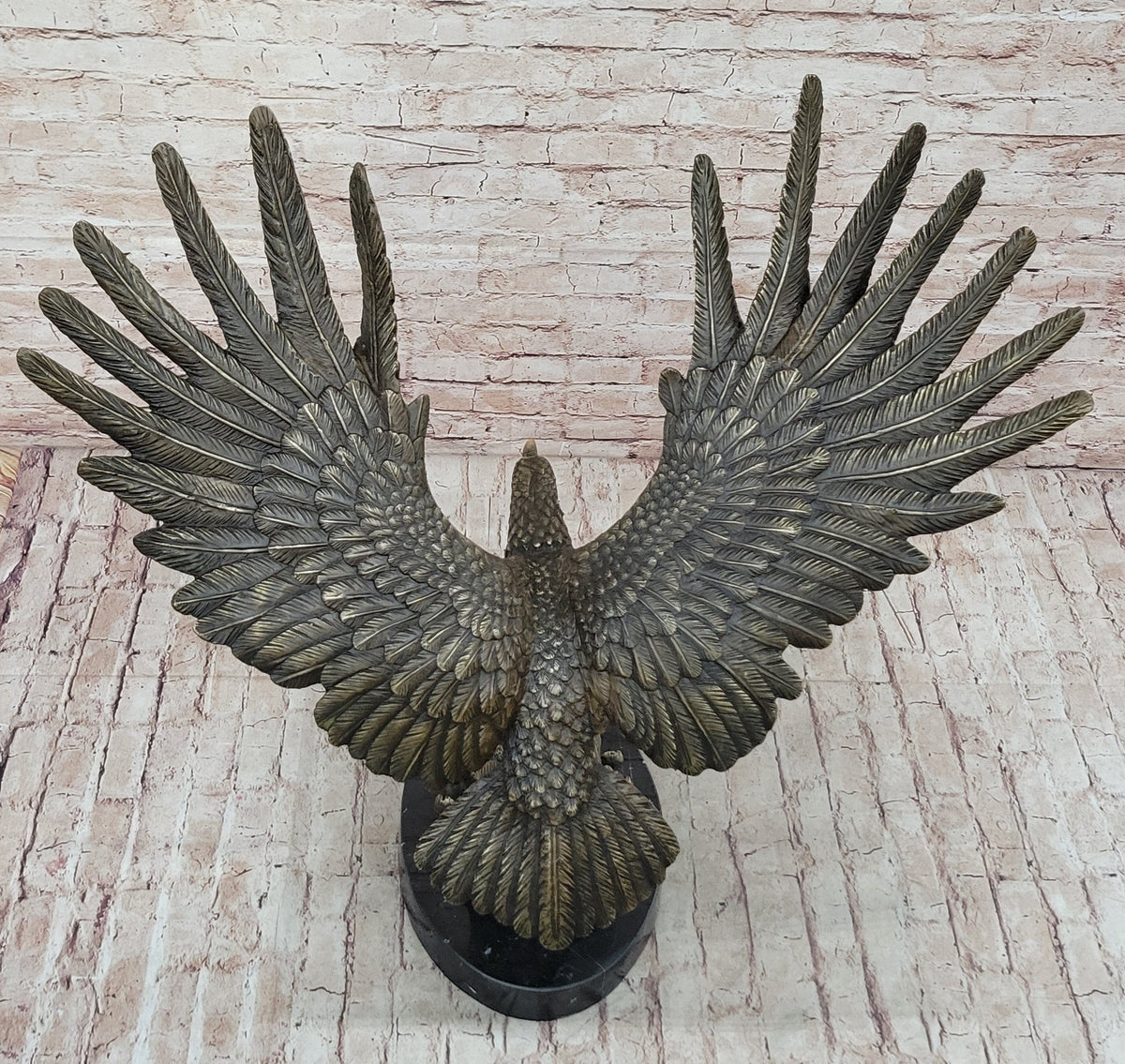 Bronze Metal Eagle Sculpture 26" x 31"