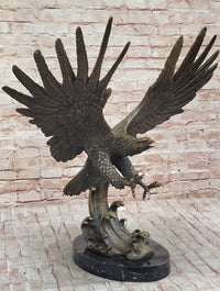 Bronze Metal Eagle Sculpture 26" x 31"