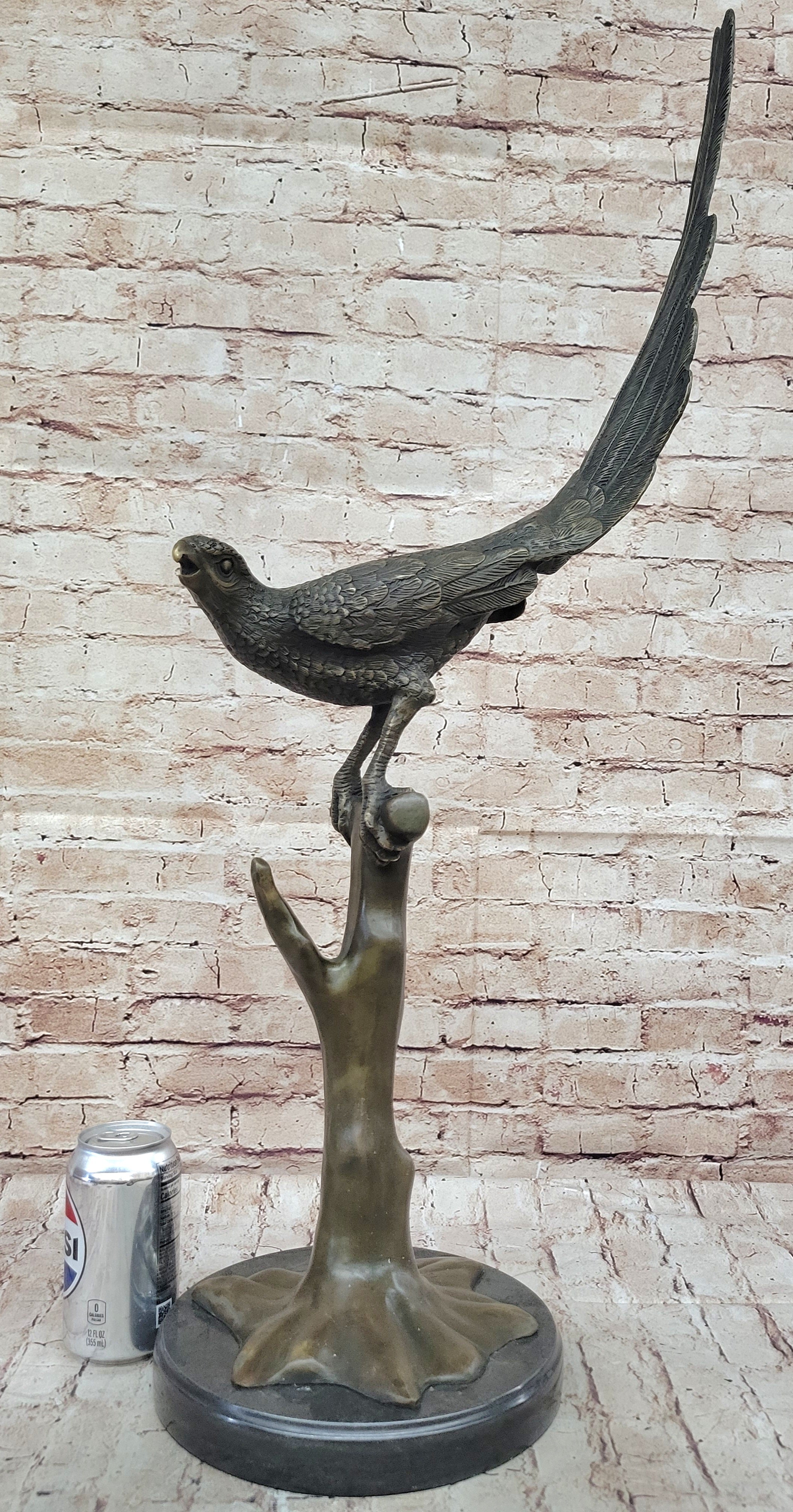 Milo Pheasant Bronze Sculpture on Marble Base