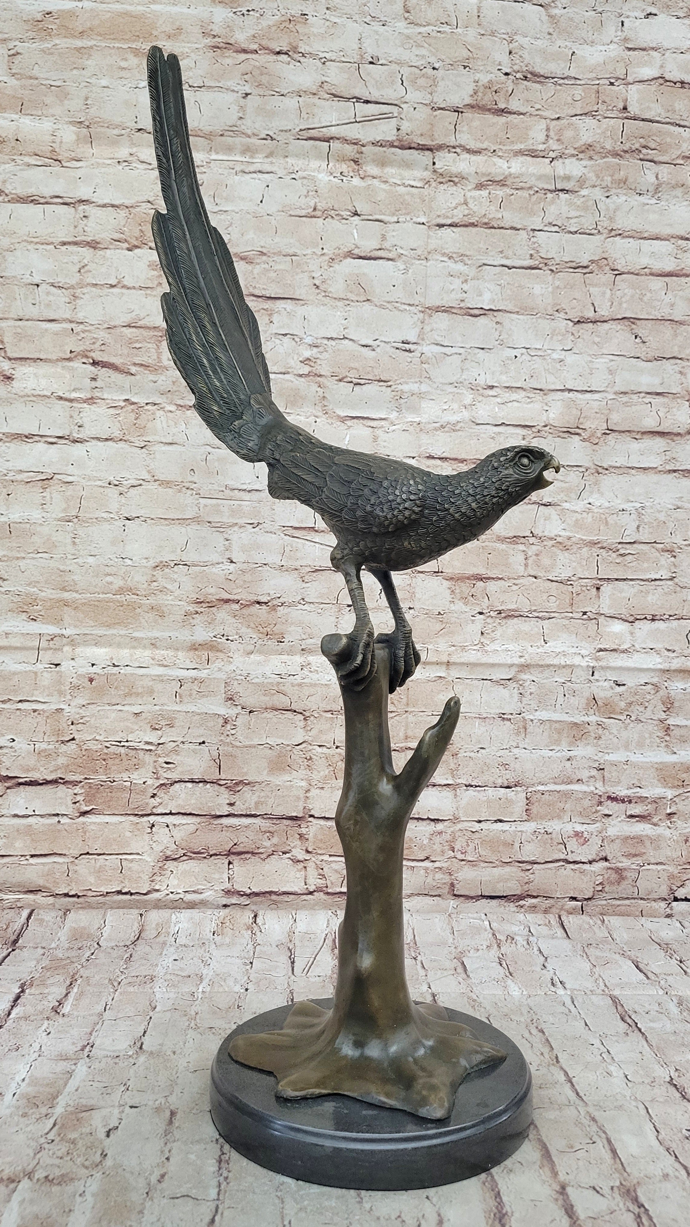 Milo Pheasant Bronze Sculpture on Marble Base