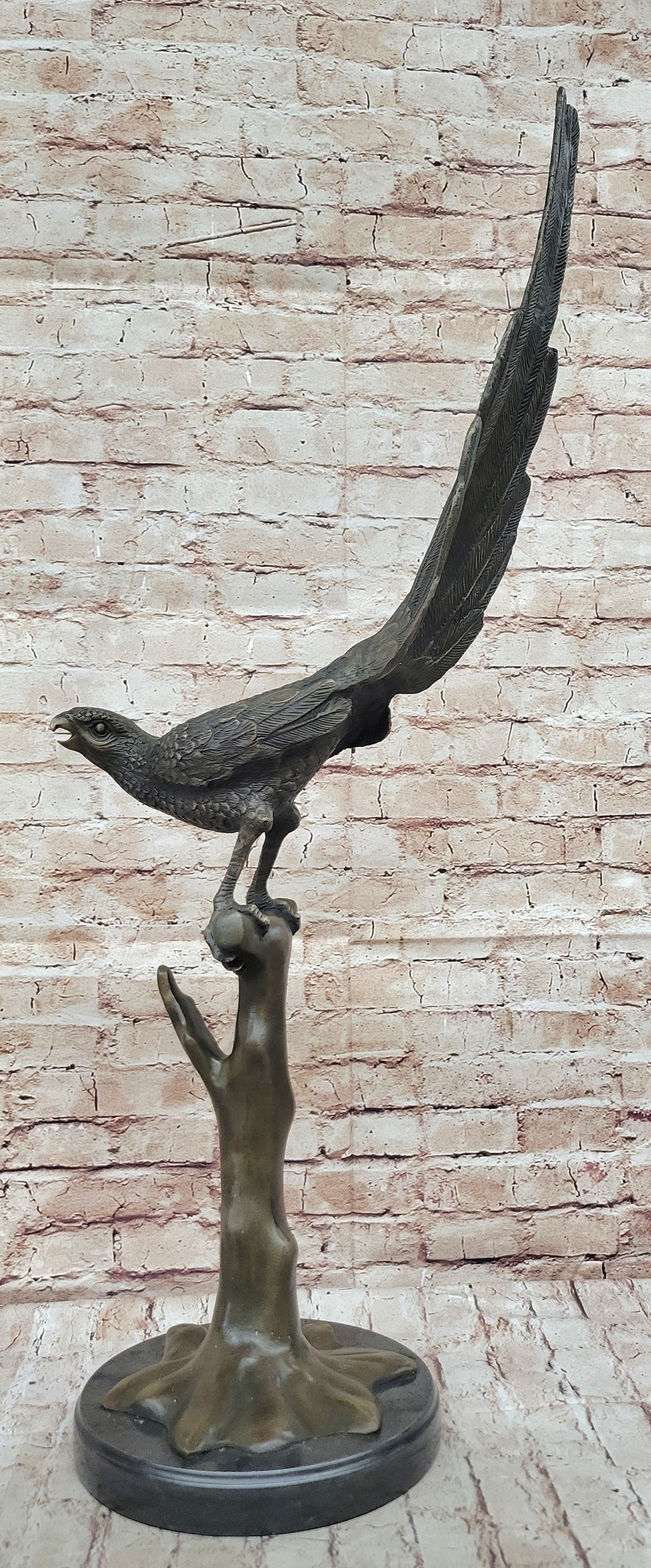 Milo Pheasant Bronze Sculpture on Marble Base