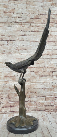 Milo Pheasant Bronze Sculpture on Marble Base