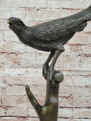 Milo Pheasant Bronze Sculpture on Marble Base