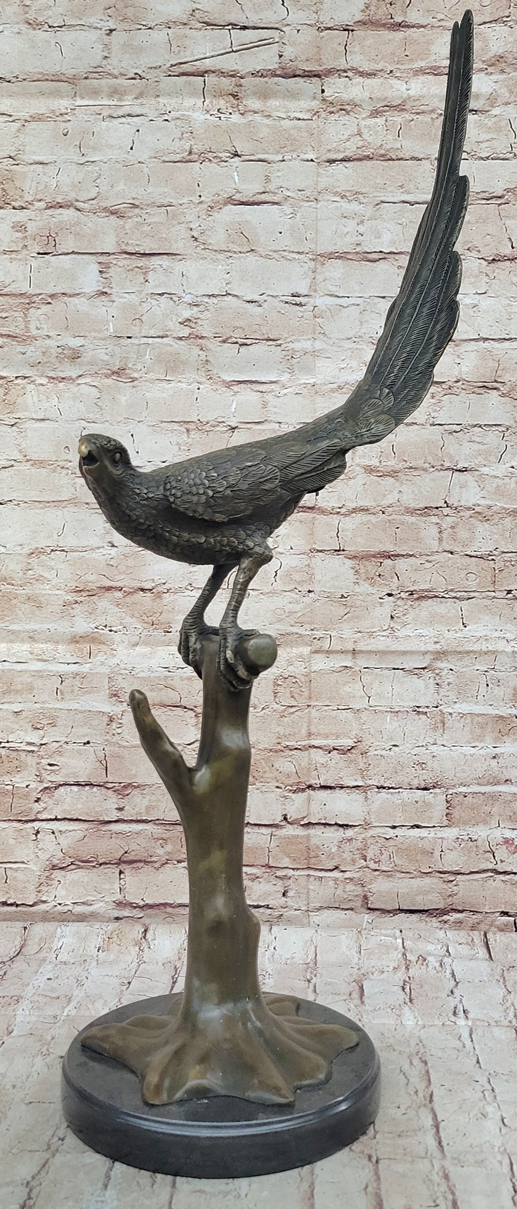 Milo Pheasant Bronze Sculpture on Marble Base