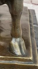 Bronze Bull on Marble Base – Powerful Animal Sculpture