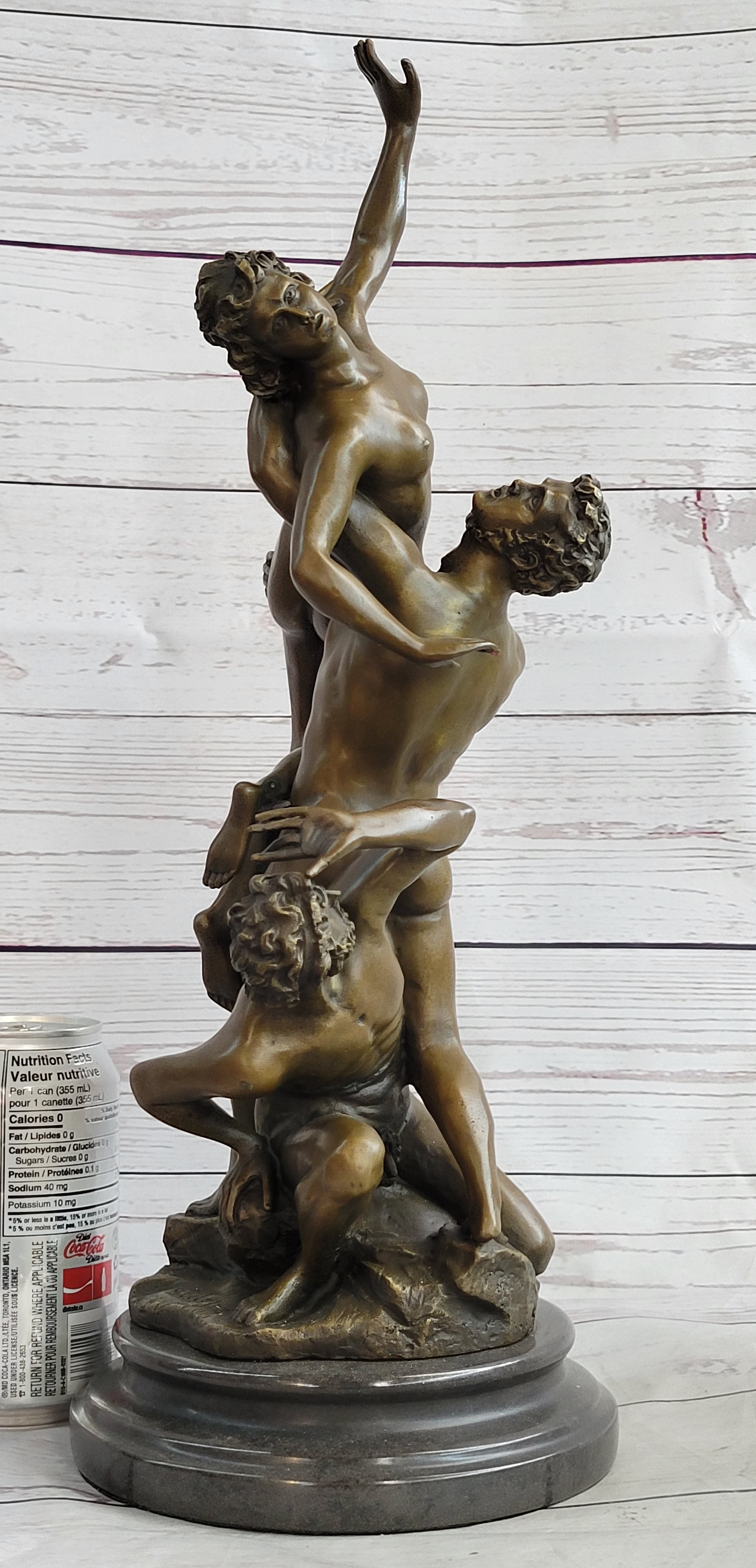 Abduction of the Sabine Women by Giambologna Nude Bronze Sculpture Statue Greek Mythology