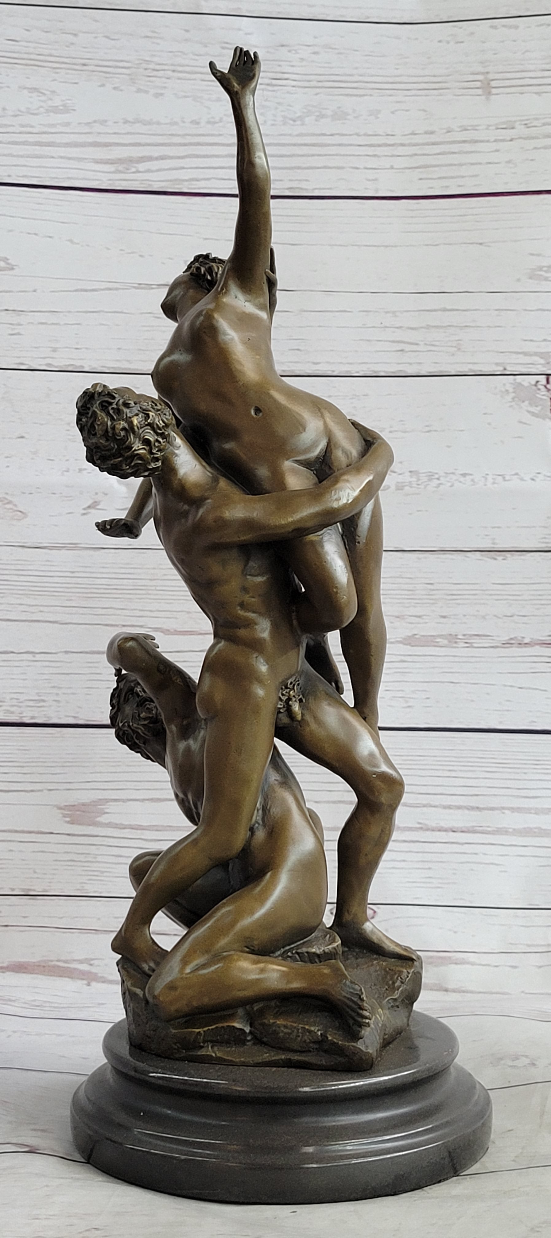 Abduction of the Sabine Women by Giambologna Nude Bronze Sculpture Statue Greek Mythology
