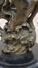 Bronze Angel Sculpture – Embrace of Two Winged Figures