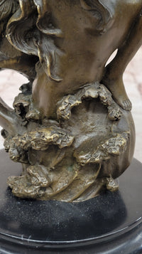 Bronze Angel Sculpture – Embrace of Two Winged Figures