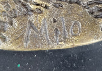 Bronze Golfer Sculpture on Marble Base Signed Milo