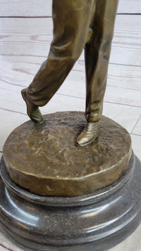 Golf Dad Golfer Bronze Sculpture Marble Base