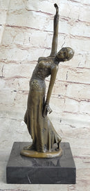 Demetre Chiparus Bronze Russian Dancer Art Deco on Marble Base