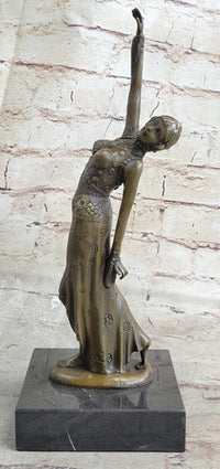 Demetre Chiparus Bronze Russian Dancer Art Deco on Marble Base