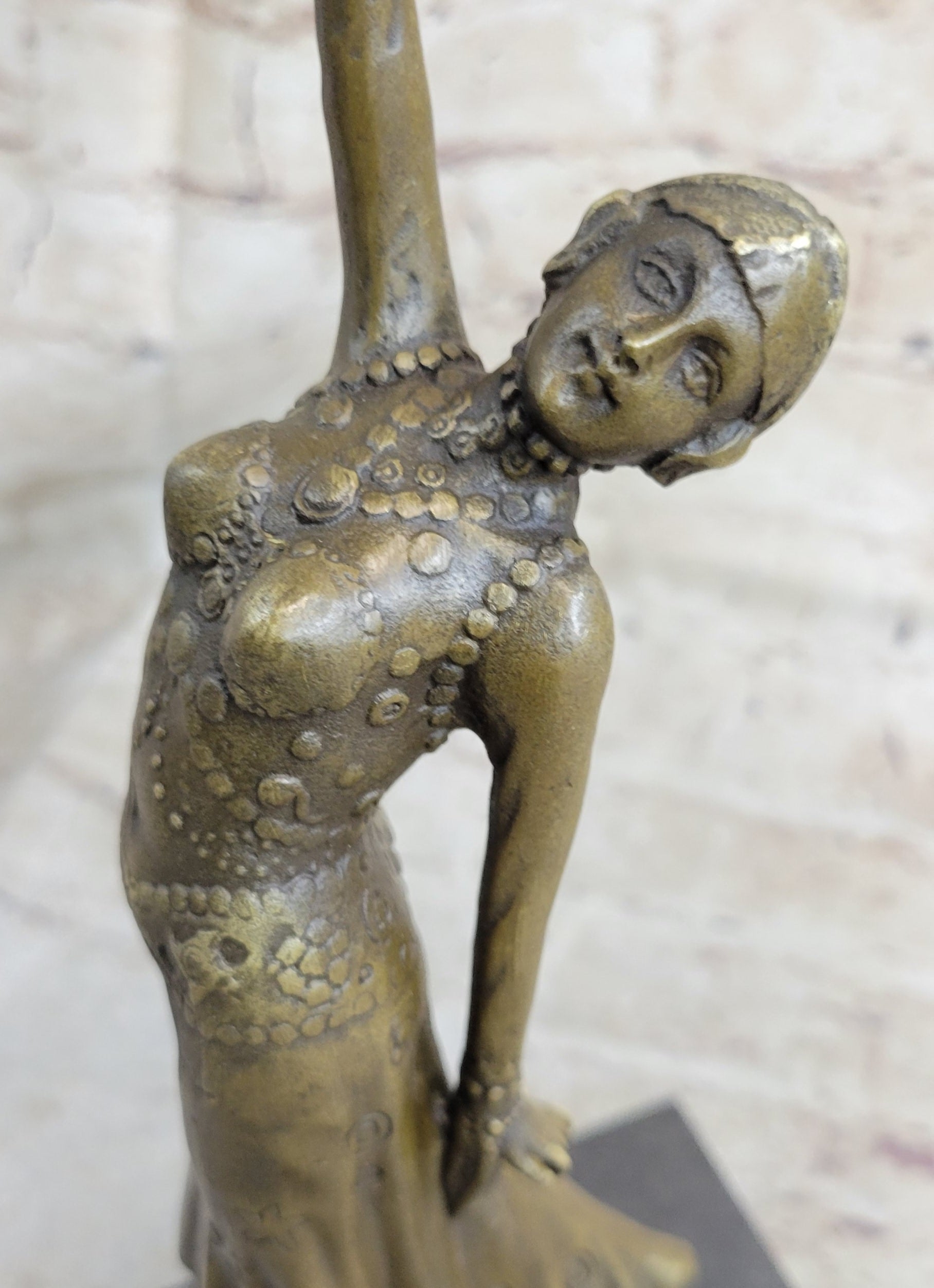 Demetre Chiparus Bronze Russian Dancer Art Deco on Marble Base