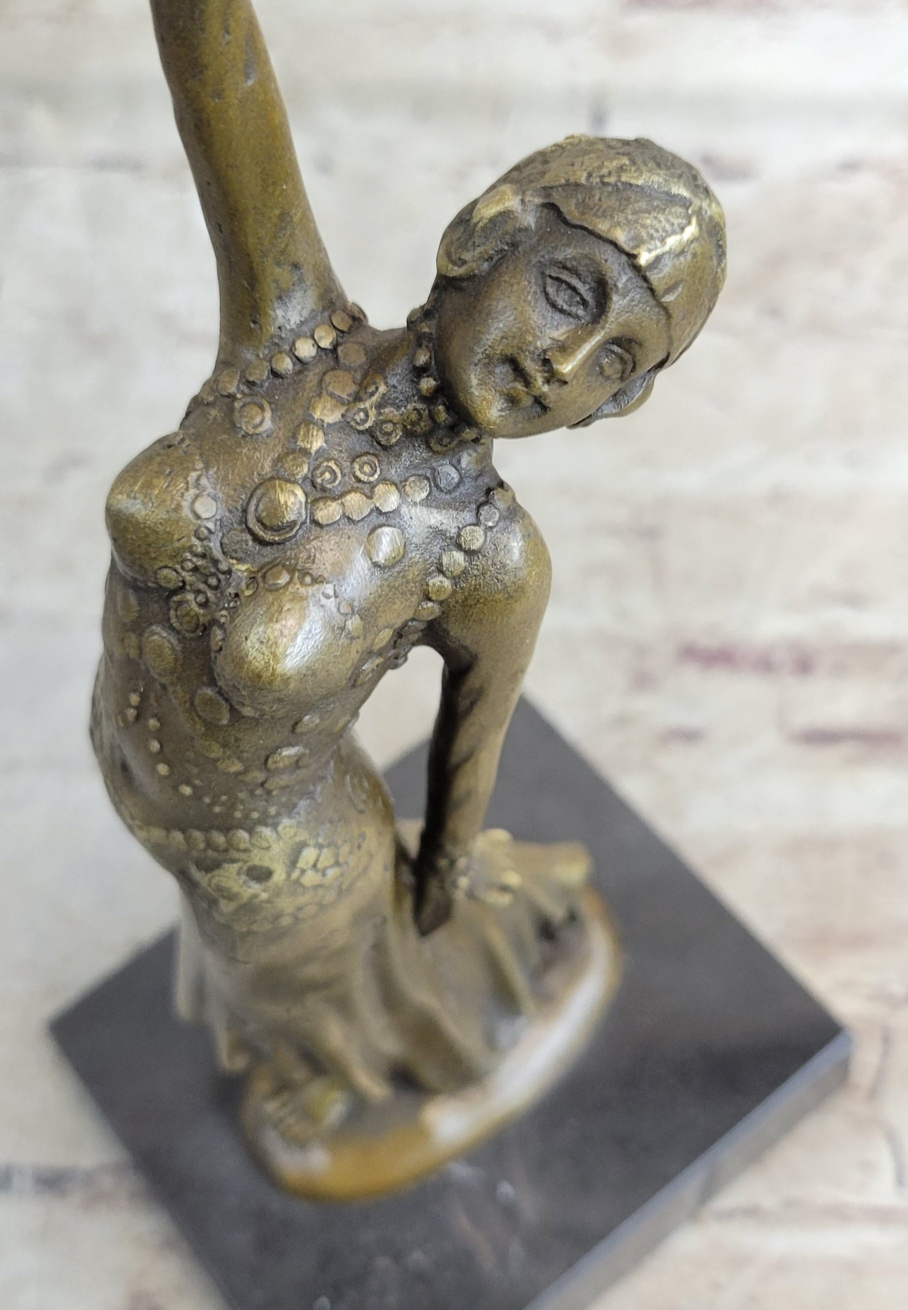 Demetre Chiparus Bronze Russian Dancer Art Deco on Marble Base