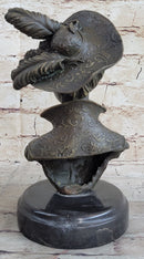 Elegant Girl with Dress Hat Bronze Sculpture Art Deco