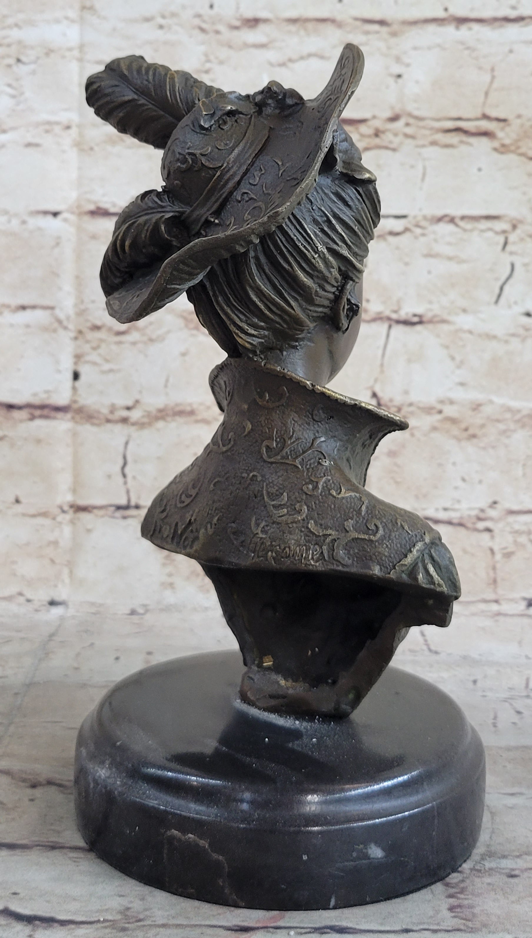 Elegant Girl with Dress Hat Bronze Sculpture Art Deco