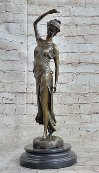 CLEARANCE SALE Country Girl with Natural Beauty Bronze Art Deco Statue Sculpture