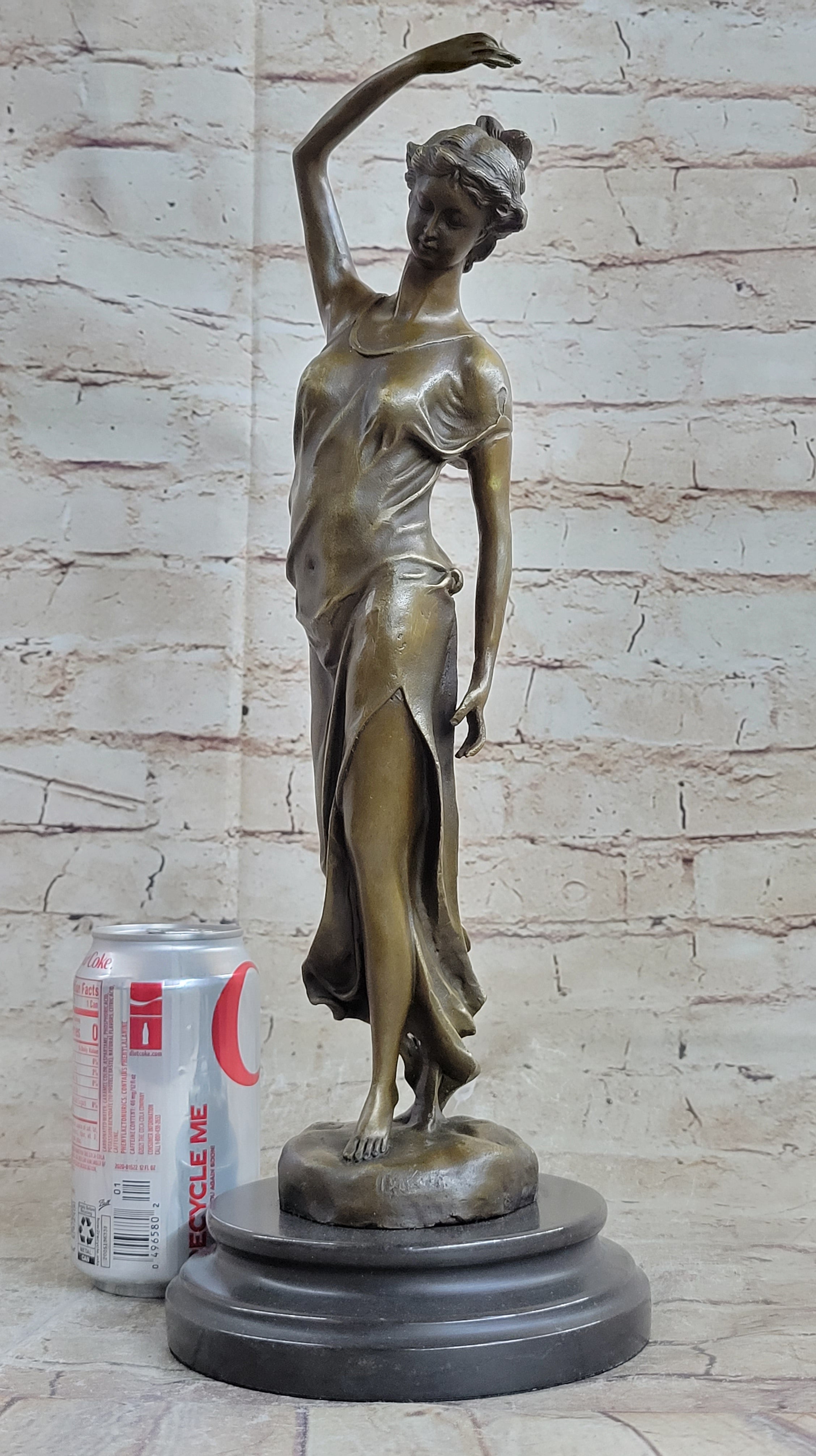 CLEARANCE SALE Country Girl with Natural Beauty Bronze Art Deco Statue Sculpture