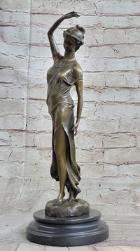 CLEARANCE SALE Country Girl with Natural Beauty Bronze Art Deco Statue Sculpture