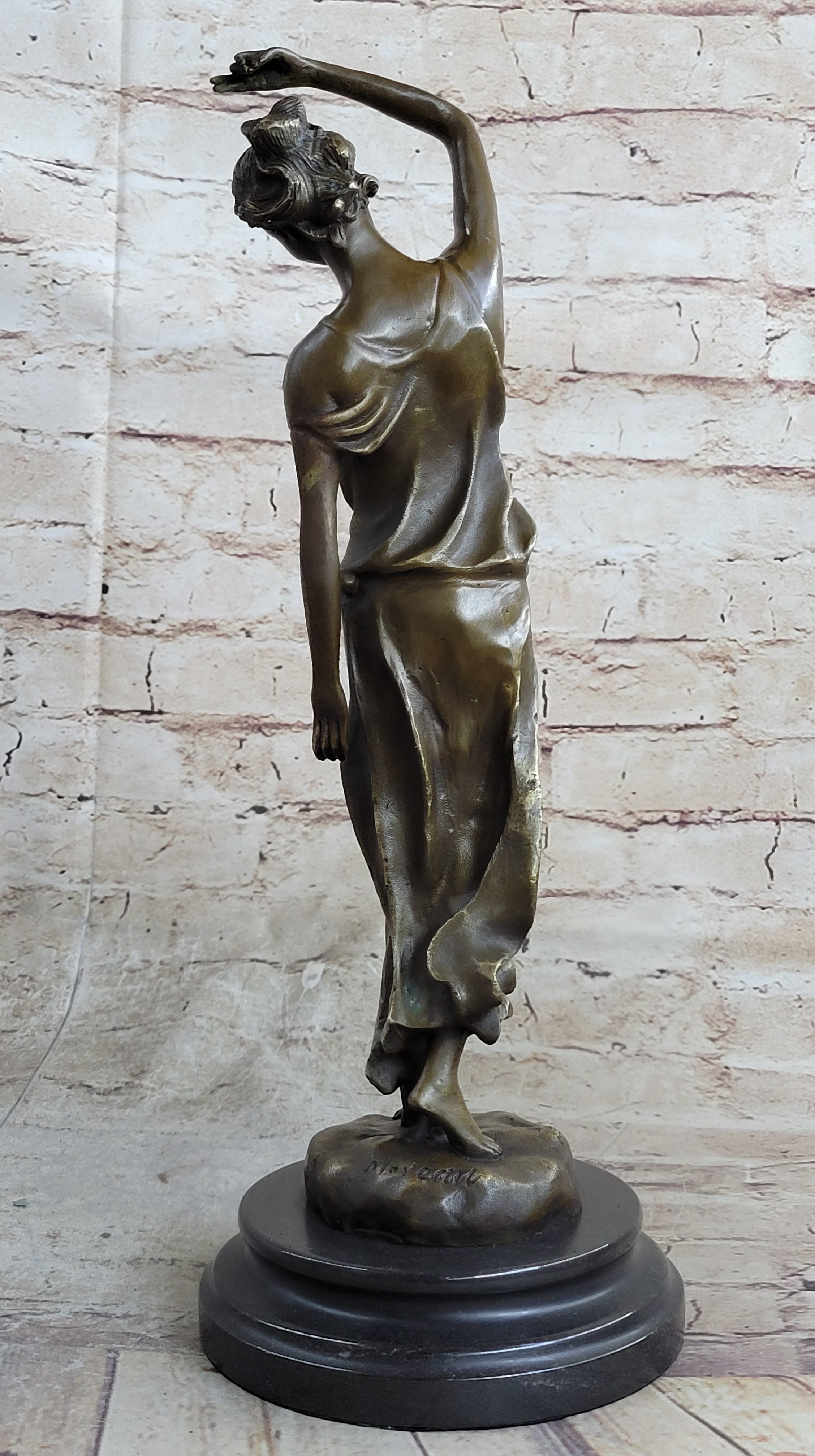 CLEARANCE SALE Country Girl with Natural Beauty Bronze Art Deco Statue Sculpture