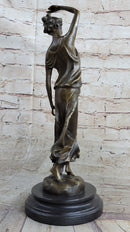 CLEARANCE SALE Country Girl with Natural Beauty Bronze Art Deco Statue Sculpture