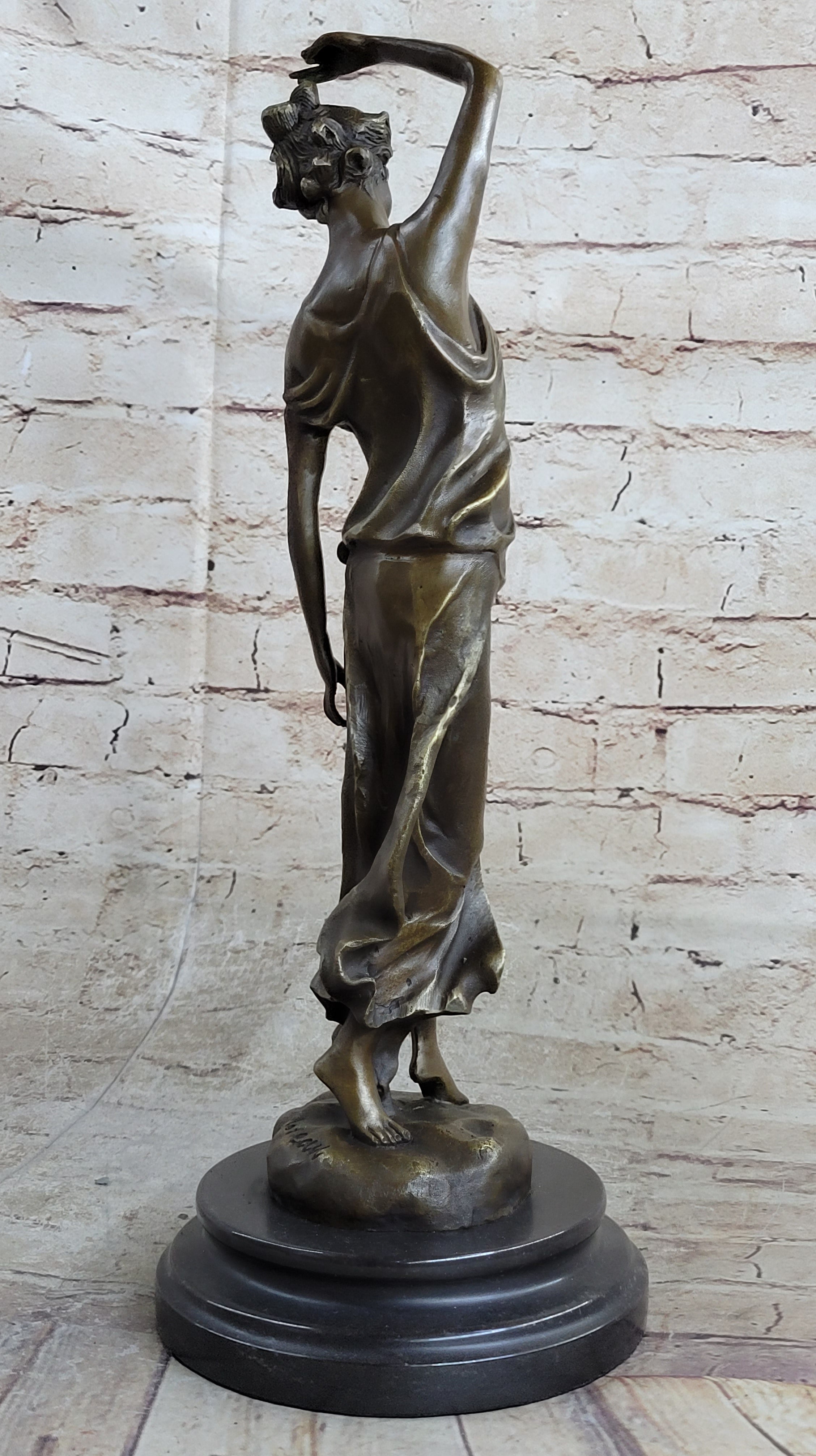 CLEARANCE SALE Country Girl with Natural Beauty Bronze Art Deco Statue Sculpture