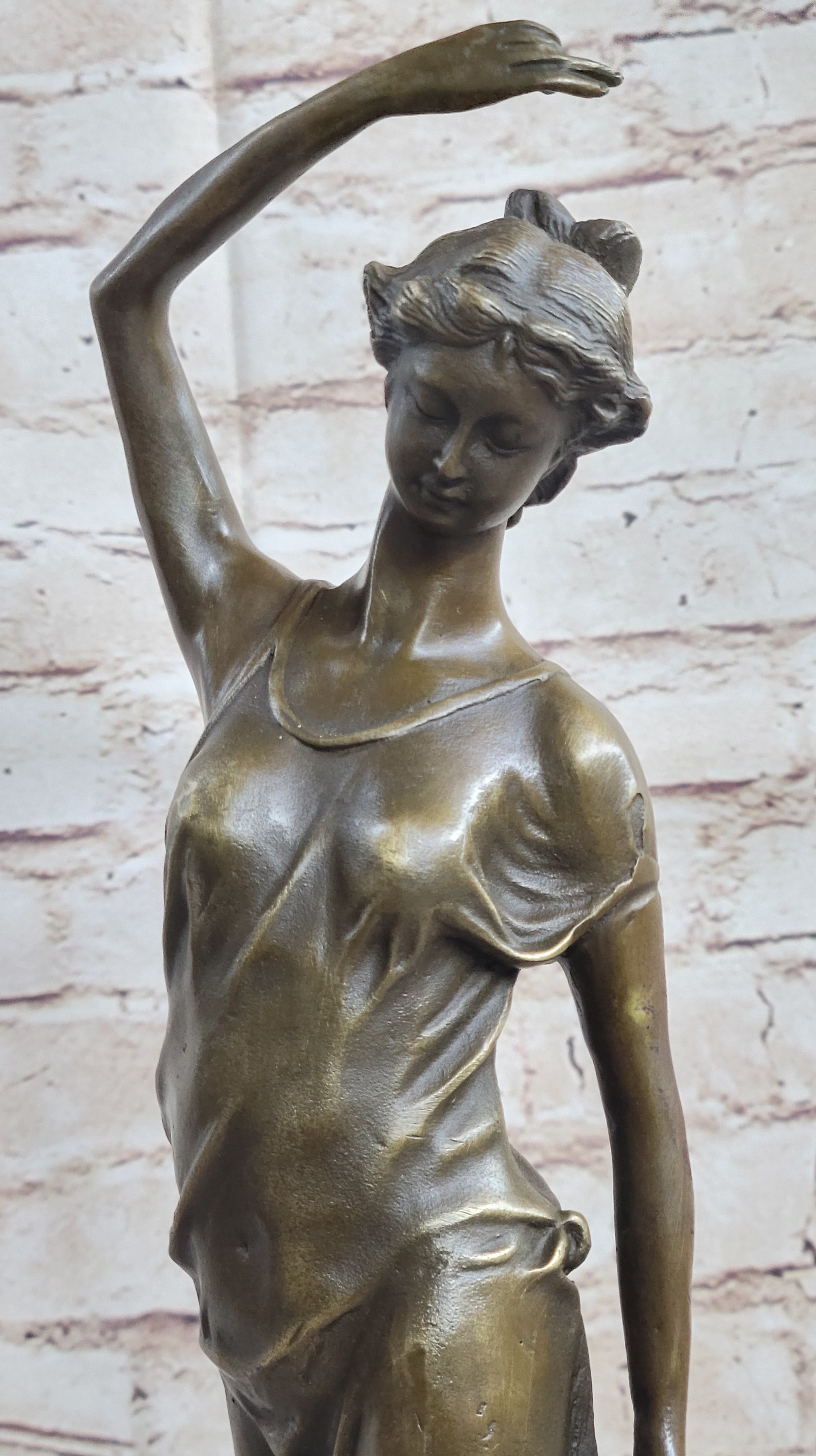 CLEARANCE SALE Country Girl with Natural Beauty Bronze Art Deco Statue Sculpture