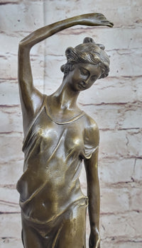 CLEARANCE SALE Country Girl with Natural Beauty Bronze Art Deco Statue Sculpture
