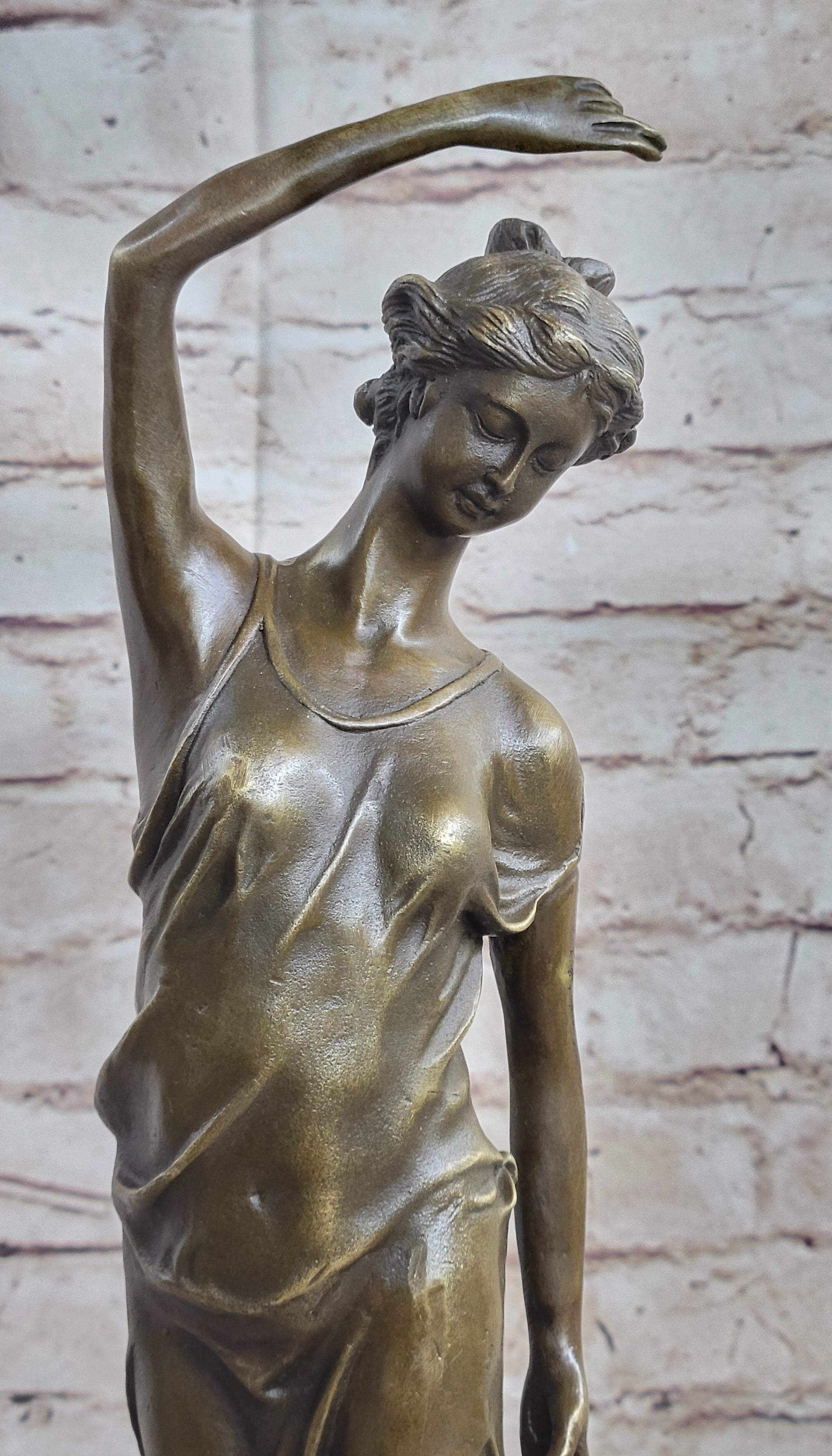 CLEARANCE SALE Country Girl with Natural Beauty Bronze Art Deco Statue Sculpture