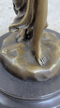 CLEARANCE SALE Country Girl with Natural Beauty Bronze Art Deco Statue Sculpture